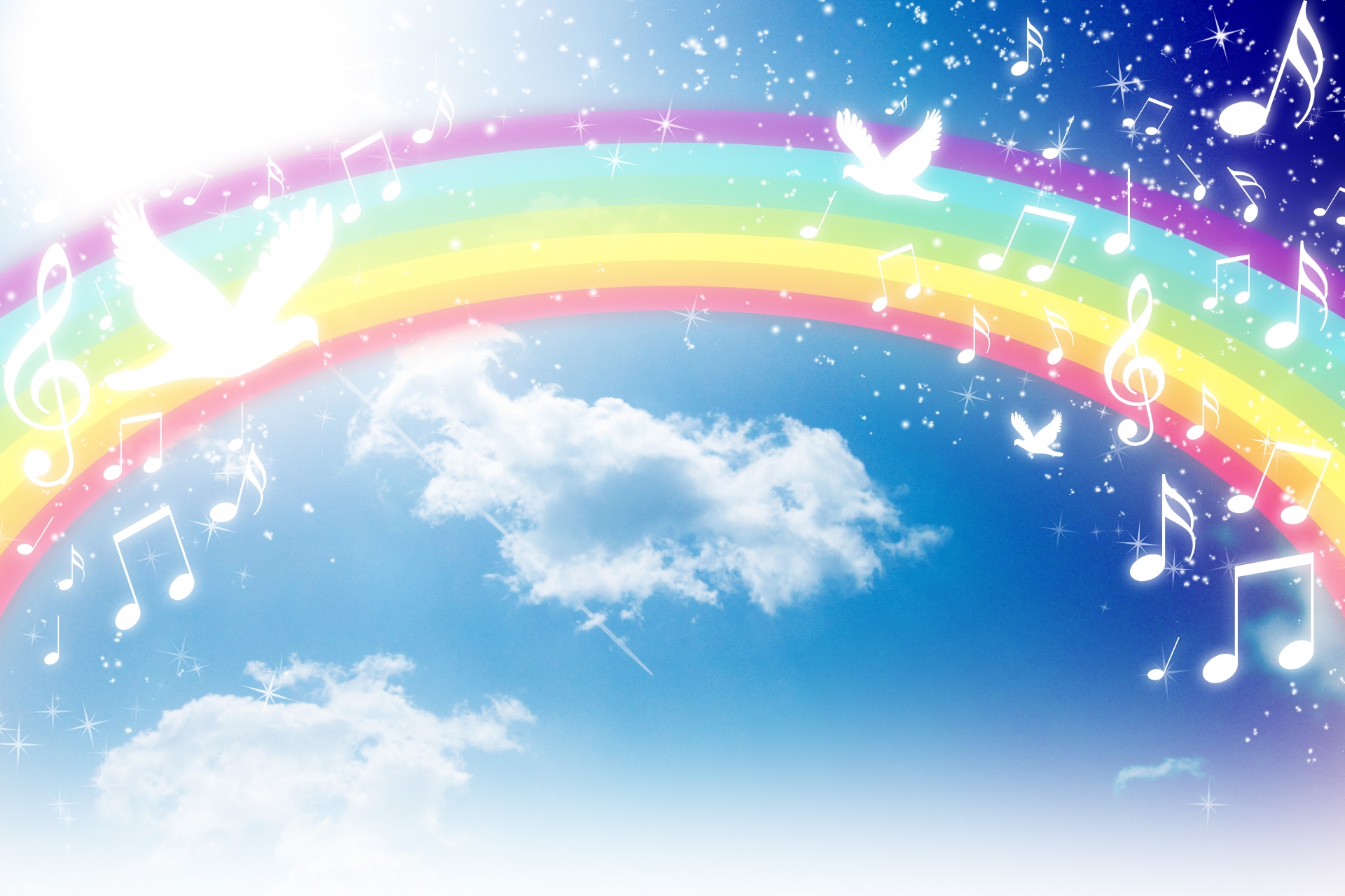 幸せ、ハッピー、虹のイメージ画像